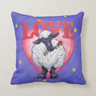Sheep Valentine's Day Cushion