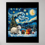 Sheep Van Gogh Style Starry Night Christmas Winter Poster<br><div class="desc">Sheep Van Gogh Style Starry Night Christmas Winter Holiday</div>