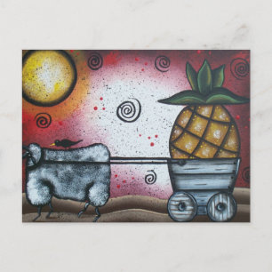 Sheep Wagon, By Lori Everett Postcard