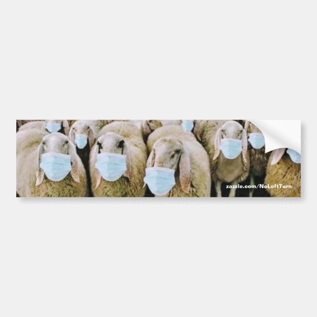 Sheep Wear Masks Bumper Sticker (Front)