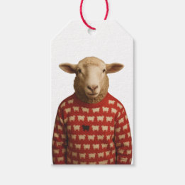 Sheep Wearing Black Sheep Sweater Gift Tags