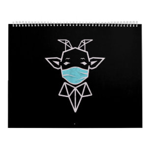 Sheep Wearing Mask Simple Sheep Present Calendar