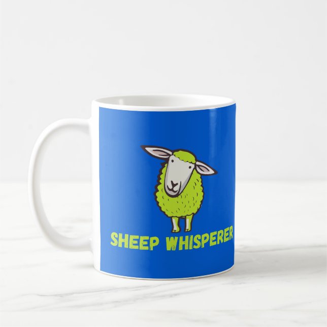 Sheep Whisperer Cute Funny Sheep Coffee Mug (Left)