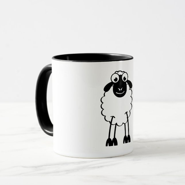 Sheep, white or black. Dream or sleep Mug (Front Left)