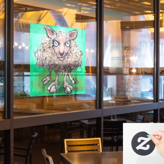 Sheep Window Cling (Restaurant Window)
