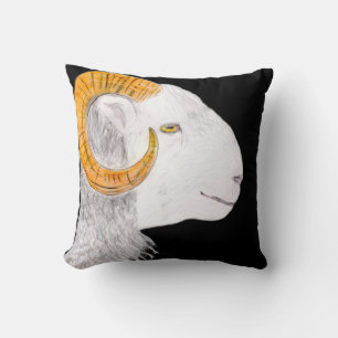 Sheep with horns cushion