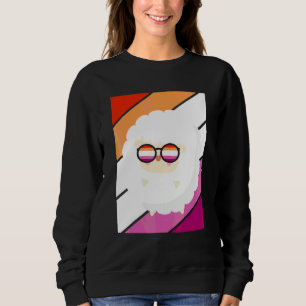 Sheep With Pride Lesbian Flag Lgbtq Proud Ally Pri Sweatshirt