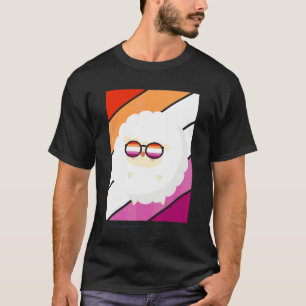 Sheep With Pride Lesbian Flag Lgbtq Proud Ally Pri T-Shirt