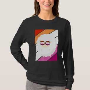 Sheep With Pride Lesbian Flag Lgbtq Proud Ally Pri T-Shirt