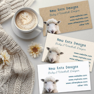 Sheep Wool Arts Fibre Designer Business Cards