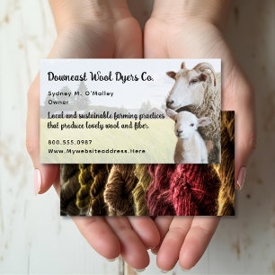 Sheep Wool Knitting Fibre Company Business Card
