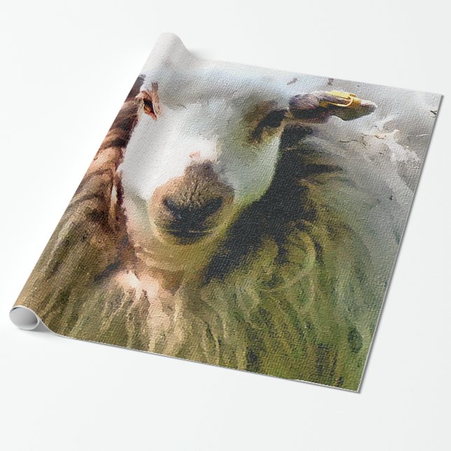 SHEEP WRAPPING PAPER (Unrolled)
