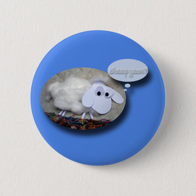 Sheep Year? Chinese New Year 2015 6 Cm Round Badge (Front)