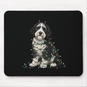 Sheepadoodle Christmas I'm Fine Everything Is Fine Mouse Mat