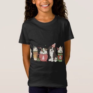 Sheepadoodle Coffee Latte Winter Christmas Dog Mum T-Shirt