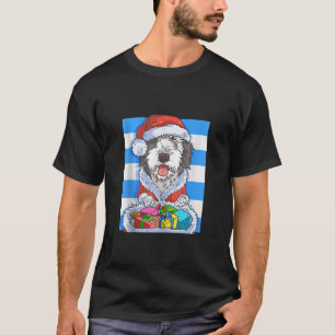 Sheepadoodle Cute Dog Santa Claus Christmas Xmas C T-Shirt