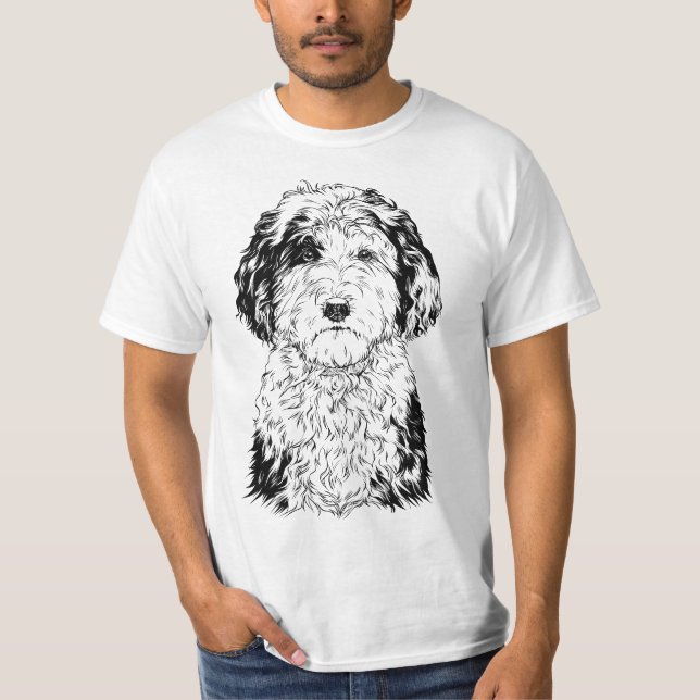 Sheepadoodle Dog Mom Dog Lover  T-Shirt (Front)