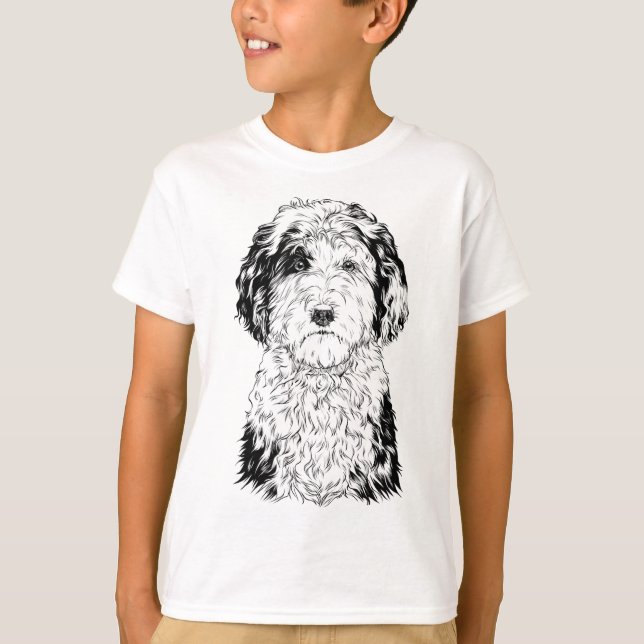 Sheepadoodle Dog Mum Dog Lover T-Shirt (Front)