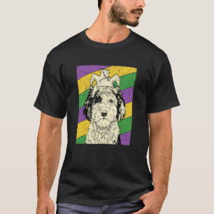 Sheepadoodle Jester Mardi Gras Doodle Dog Mom or D T-Shirt