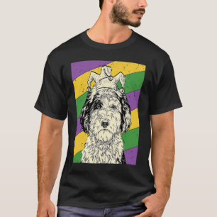 Sheepadoodle Jester  Mardi Gras Doodle Dog Mum or  T-Shirt