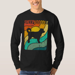 Sheepadoodle Vintage Sunset Mum Dad T-Shirt