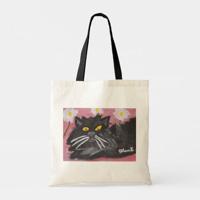 Sheepdog/Black Cat Tote Bag (Back)