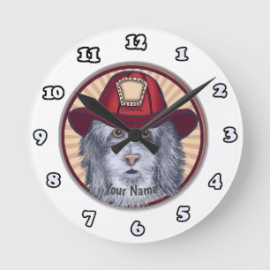 Sheepdog Firefighter clock