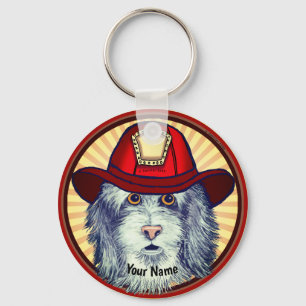 Sheepdog Firefighter  Key Ring