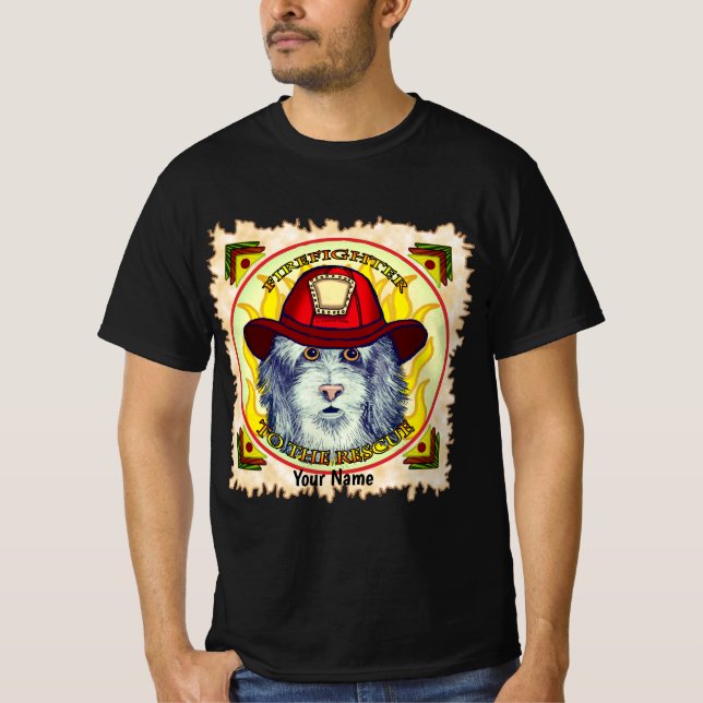 Sheepdog Firefighter  T-Shirt (Front)