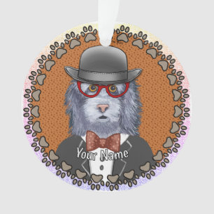 SheepDog Glasses Ornament