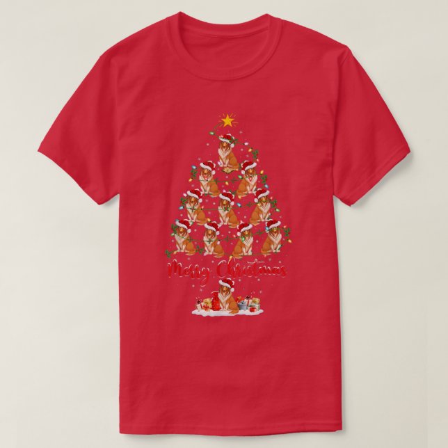 Sheepdog Lover Xmas Matching Santa Sheepdog Christ T-Shirt (Design Front)