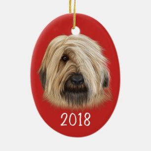 Sheepdog Portrait Keepsake Year Ceramic Tree Decoration