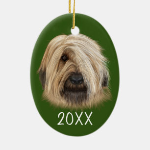 Sheepdog Portrait Keepsake Year Ceramic Tree Decoration