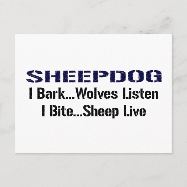 Sheepdog Postcard (Front)