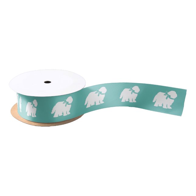 Sheepdog Puppy Old English Sheep Dog Satin Ribbon (Spool)