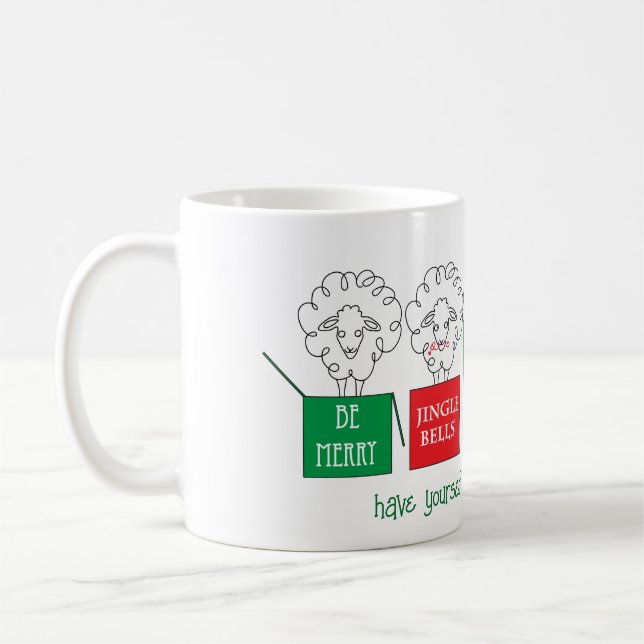 Sheepish Holiday  Coffee Mug (Left)