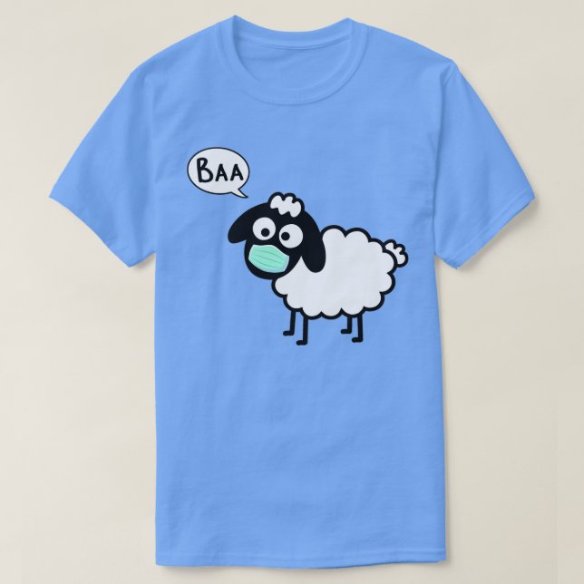Sheeple follow me just not too close cute funny sh T-Shirt (Design Front)