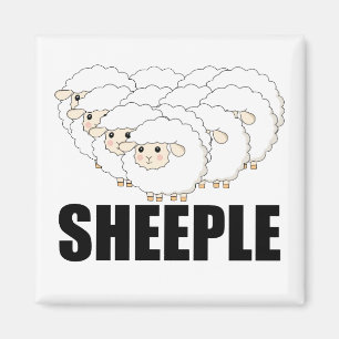 Sheeple Question Nothing Remain Terrified - Sheep Magnet