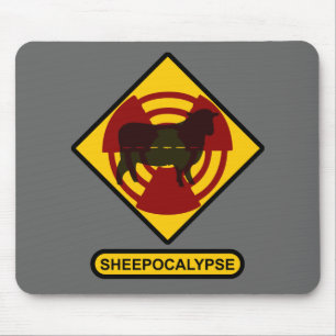 Sheepocalypse Sign 1 Mouse Mat