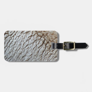 Sheep's Wool Abstract Nature Photo Luggage Tag
