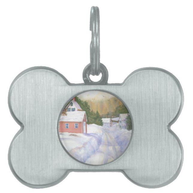 Sheepscott Maine Road Pet ID Tag (Front)