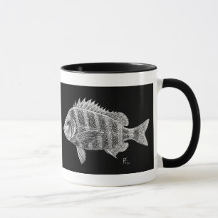 Sheepshead fish on mug