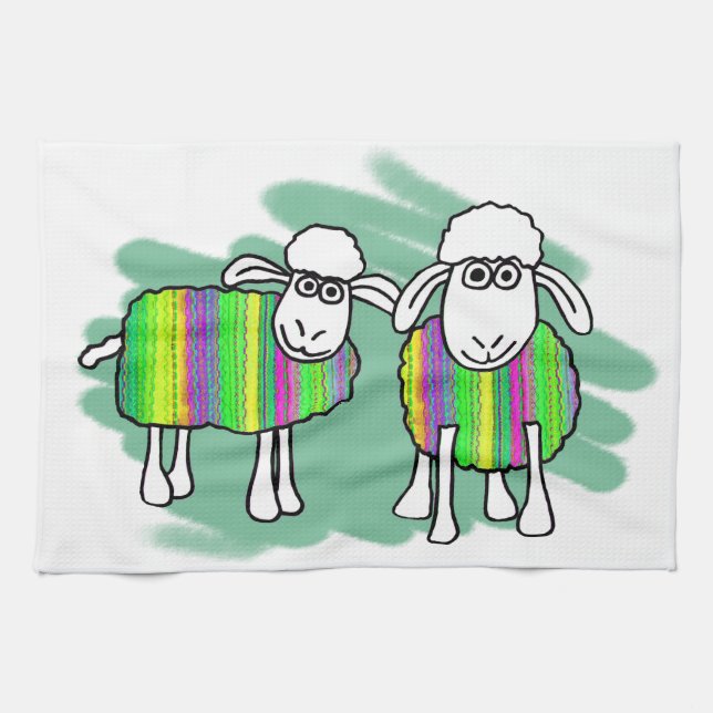 Sheepy Teatowel Tea Towel (Horizontal)