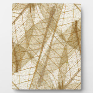 Sheer Cream Beige Lace Leaves Plaque