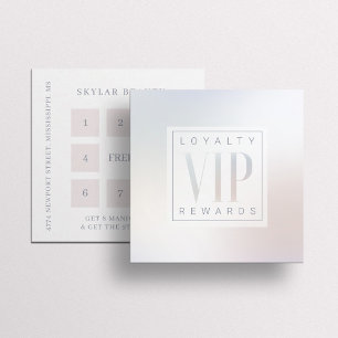 Sheer Elegant Luxurious Pearl Shine VIP Loyalty Card