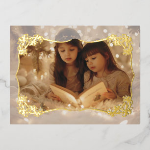 Sheer Floral Lace Holiday Post Card