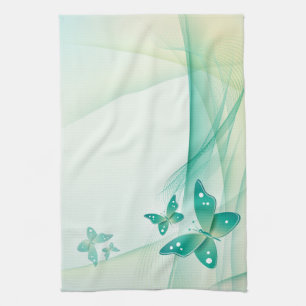 Sheer Green Butterfly Veil American MoJo Kit Tea Towel