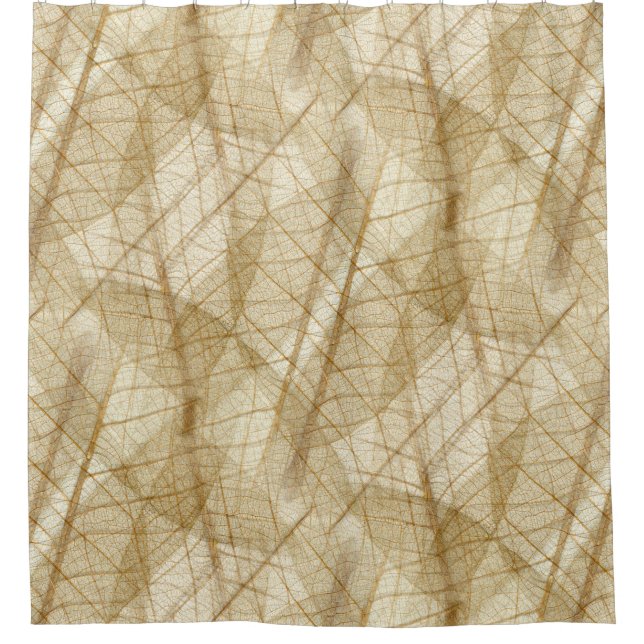 Sheer Lace Leaves Shower Curtain (Front)
