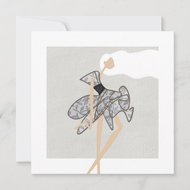 Sheer Motion Muse Glam Fashion Art Card (Front)