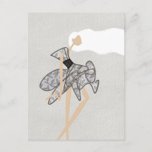 Sheer Motion Muse Glam Fashion Art Postcard